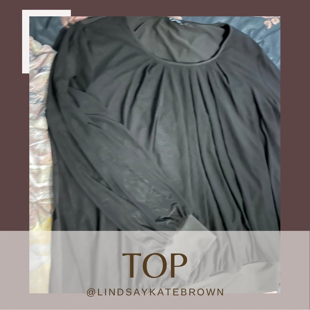 In’Voland Long Sleeve, See Through Blouse